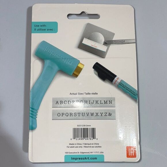 ImpressArt Typewriter Font 27-Piece Uppercase 3mm Basic Metal Stamp Set Letters - Picture 2 of 3